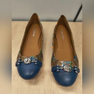 Coach Leila Posey Ballerina Flats Blue Size 6.5